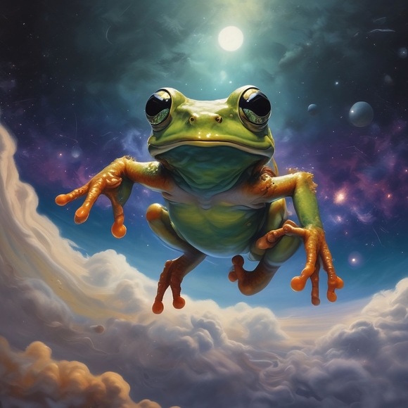 Surreal Frog Art Print - Picture 1 of 1